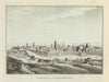 View of Dantzick in Polish Prussia. Danzig, Poland 1787 old antique print