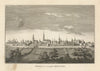 View of Swolla in Overissel, Holland. Zwolle, Overijssel 1787 old print