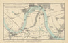 The Putney to Mortlake rowing course. Oxford-Cambridge boat race WELLER 1891 map