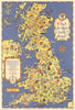 What do they talk about? UK Festival of Britain Pictorial map by C.W. Bacon 1951