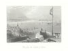 View from the Citadel of Quebec, Canada. BARTLETT 1842 old antique print