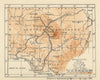 Orographical Map of Nigeria 1929 old vintage plan chart