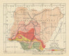 Rainfall Map of Nigeria 1929 old vintage plan chart