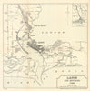 Lagos and Environs city plan 1929 old vintage map chart