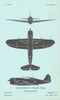 Republic P-47 Thunderbolt I fighter. Aircraft recognition profile 1944 print