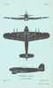 Hawker Typhoon I fighter. Air Ministry aircraft recognition profile 1944 print