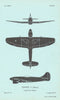 Hawker Tempest V fighter. Air Ministry aircraft recognition profile 1944 print