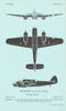 Bristol Beaufort II Torpedo Bomber. Aircraft recognition profile 1944 print