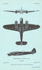 Bristol Blenheim IV Bomber. Air Ministry aircraft recognition profile 1944