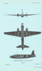 Vickers Wellington III Bomber. Air Ministry aircraft recognition profile 1944
