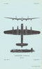 Avro Lancaster I Bomber. Air Ministry aircraft recognition profile 1944 print