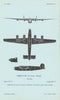 Consolidated B-24D Liberator III Bomber. Aircraft recognition profile 1944