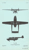 Gotha Go 242 Troop & Freight Carrier. Aircraft recognition profile 1944 print