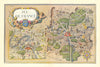 Île de France & environs de Paris region pictorial map by Laszlo Fircsa 1948