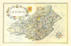 L'Auvergne region pictorial map by Laszlo Fircsa 1948 old vintage chart