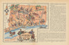 Connecticut small state map by Jacques Liozu 1946 old vintage plan chart