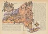 New York small state map by Jacques Liozu 1946 old vintage plan chart