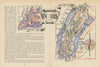 New York / Manhattan small city plan by Jacques Liozu 1946 old vintage map