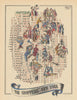 The Shoppers' New York small city plan by Jacques Liozu 1946 old vintage map