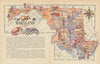 Maryland small state map by Jacques Liozu 1946 old vintage plan chart