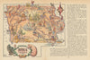 Iowa small state map by Jacques Liozu 1946 old vintage plan chart