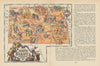 North Dakota small state map by Jacques Liozu 1946 old vintage plan chart