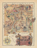 New Mexico small state map by Jacques Liozu 1946 old vintage plan chart