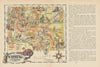 Wyoming small state map by Jacques Liozu 1946 old vintage plan chart
