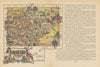 Colorado small state map by Jacques Liozu 1946 old vintage plan chart