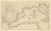 A Chart of the Mediterranean Sea, with Part of the Atlantic. John Lodge 1781 map