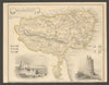 Isle of Thanet antique hand-coloured map by Thomas Moule c1840 old