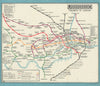 LONDON UNDERGROUND tube map diagram plan. STINGEMORE 1927 old vintage