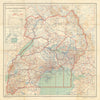 Uganda Protectorate by Lands & Surveys Department, Uganda. East Africa 1958 map