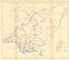 Antique map of Nigeria by Nigeria Surveys, Lagos 1929 old chart