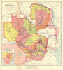 Rhodesia. British South Africa Co. Zimbabwe Zambia. Game Reserves Mines 1923 map