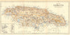 Map of Jamaica showing counties, parishes & railways by Edward Stanford 1938