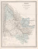 Gironde par Th. Duvotenay 1869. Antique department map 1871 old