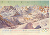 Cortina - VII Olympic Winter Games. Panorama & piste map by Heinrich Berann 1956