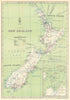 New Zealand showing Dependencies by H.E. Walshe, Surveyor General 1938 old map