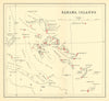 Bahama Islands showing lighthouses by Waterlow & Sons 1938 old vintage map