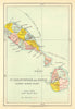 St. Christopher (Kitts) & Nevis, Leeward Islands Colony by Waterlow 1938 map
