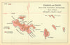 Praslin & Group, part of the Seychelles Archipelago by Waterlow & Sons 1938 map