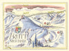 Frutt Melchsee small ski resort piste/trail map by Otto Müller 1949 old