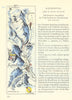 Kandersteg small ski resort piste/trail map by Otto Müller. Switzerland 1949