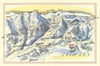 Adelboden ski resort piste/trail map by Otto Müller. Switzerland 1949 old