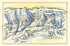 Adelboden ski resort piste/trail map by Otto Müller. Switzerland 1949 old