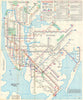 New York City Transit Authority. Rapid Transit Guide. Subway map. D'Adamo 1968