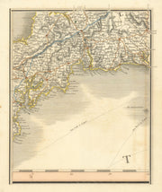STH CORNWALL.Falmouth Truro Fowey Bodmin Liskeard Looe St Austell.CARY 1824 map
