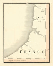 SOMME.Abbeville Le Crotoy Criel Eu Ault St Valery Étaples Etaples.CARY 1824 map