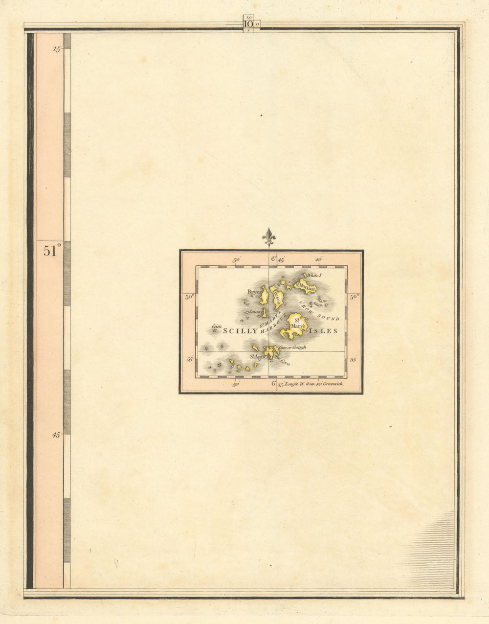 ISLES OF SCILLY. St Mary's St Martin's St Agnes Tresco Bryher. CARY 1824 map